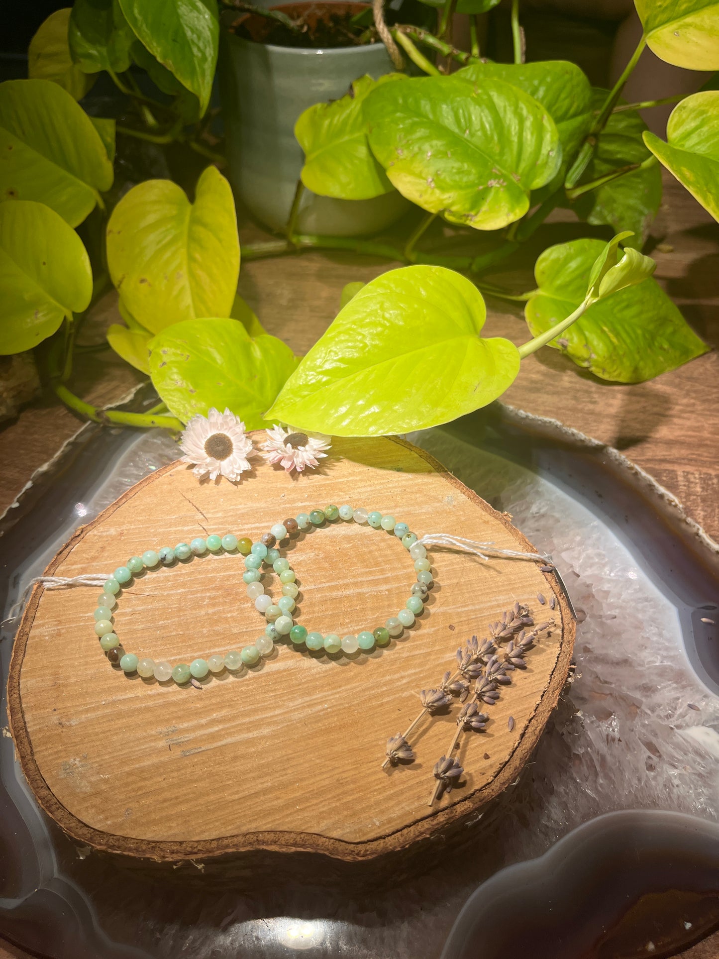 Chrysopraas armband (6mm)