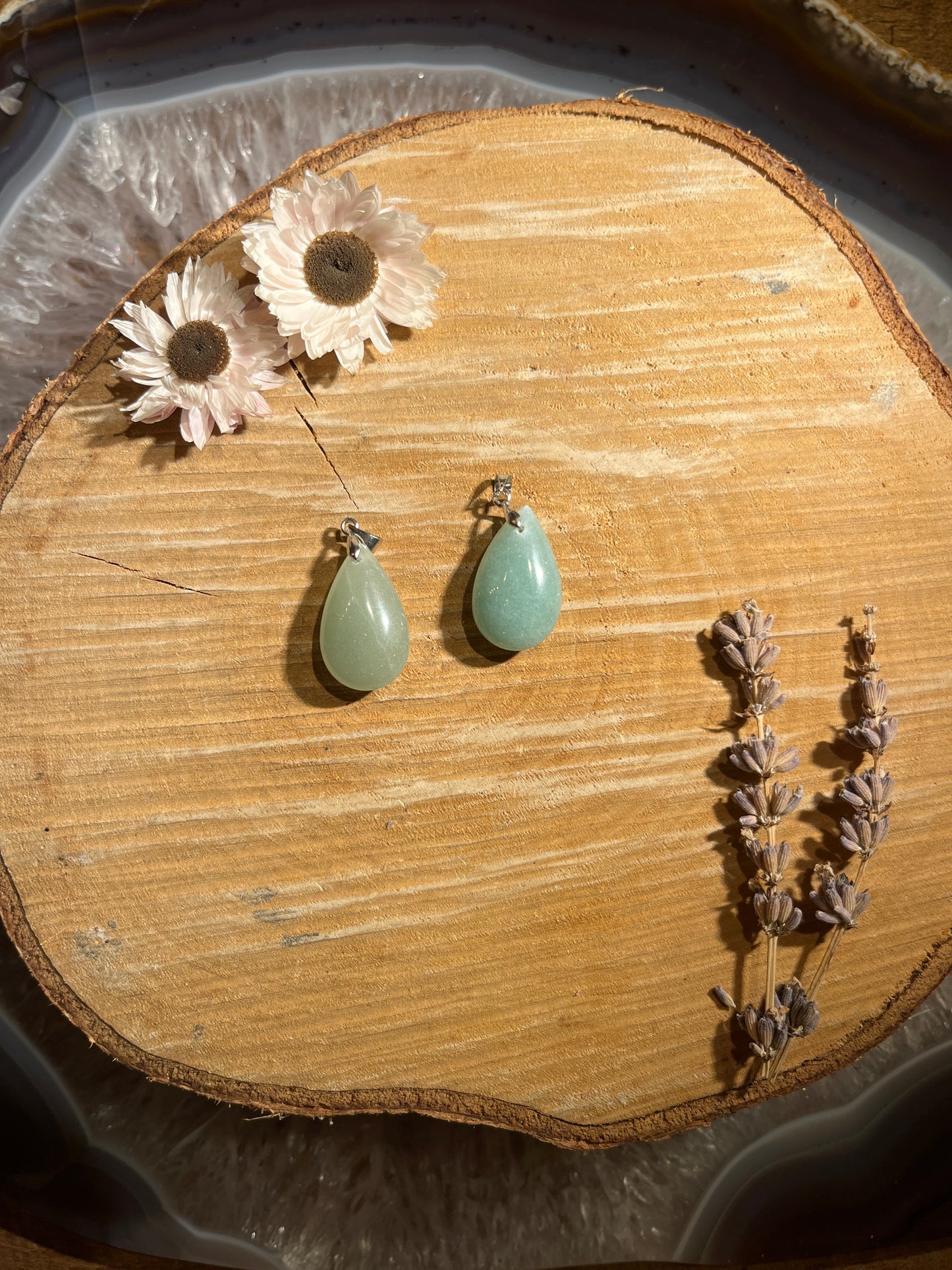 Groene aventurijn hanger