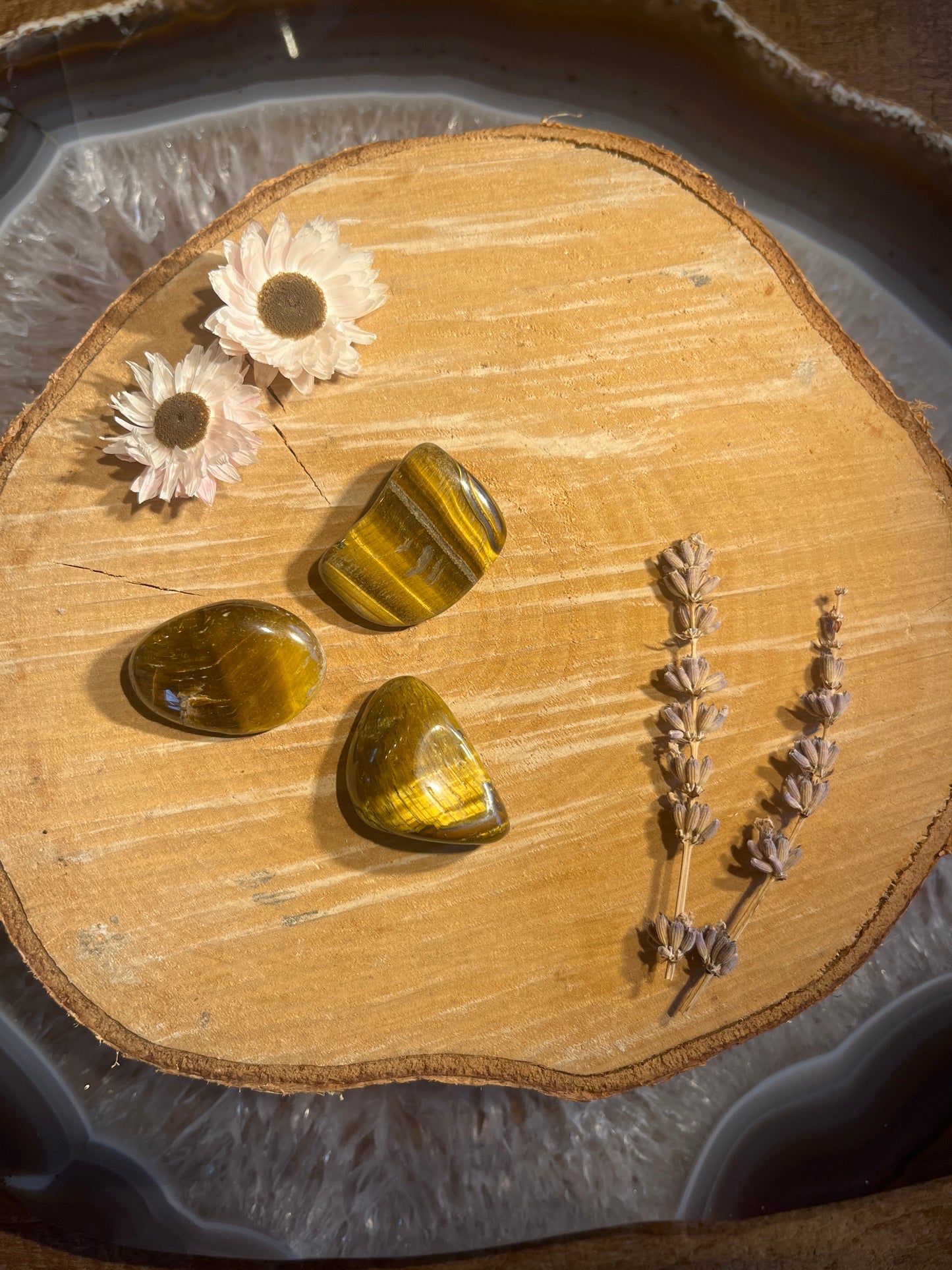 Tijgeroog trommelsteen