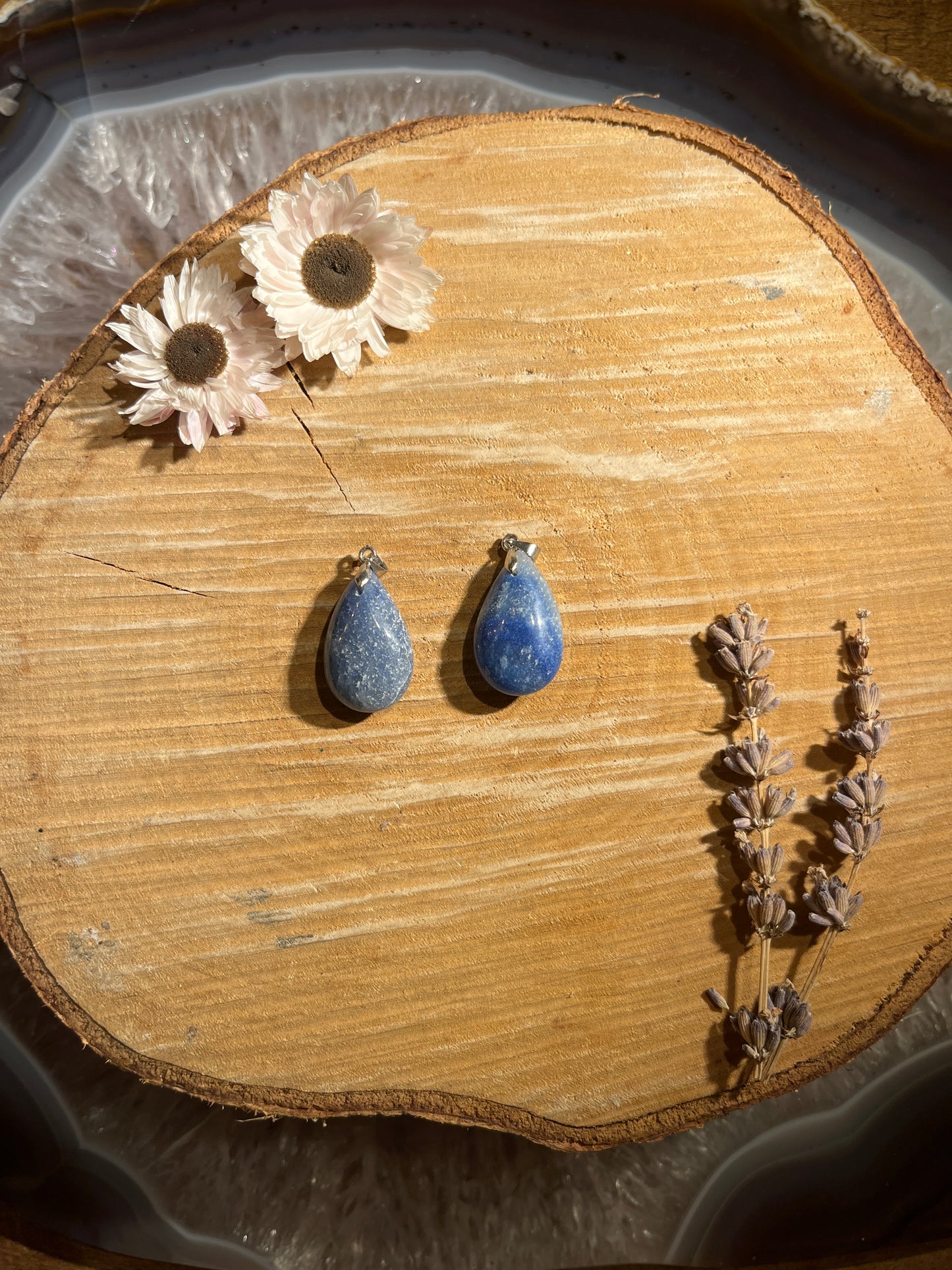 Blauwe aventurijn hanger