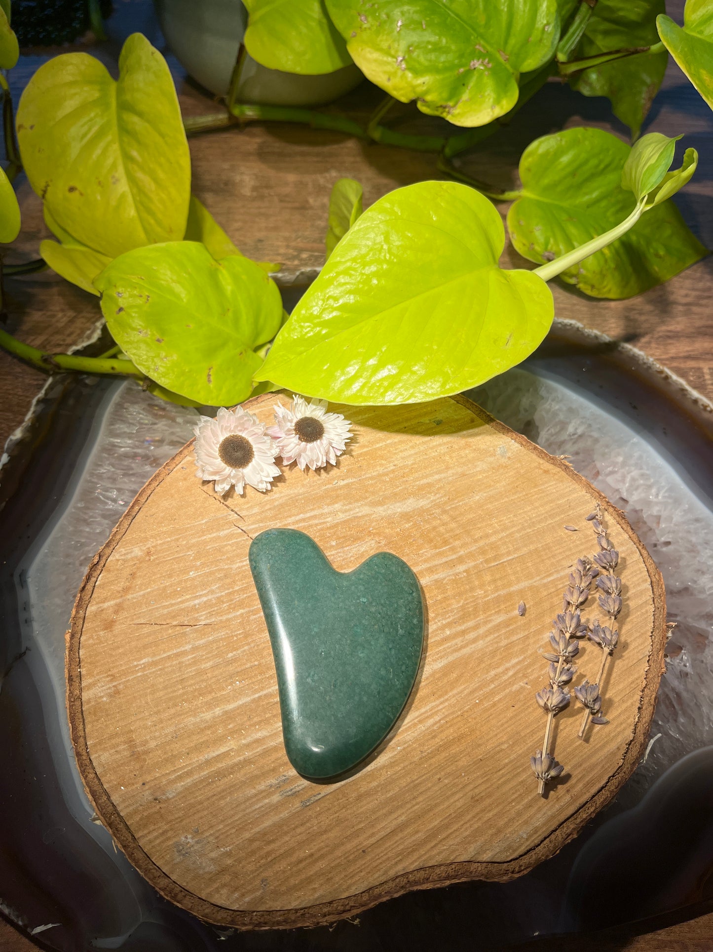 Gua sha groene aventurijn