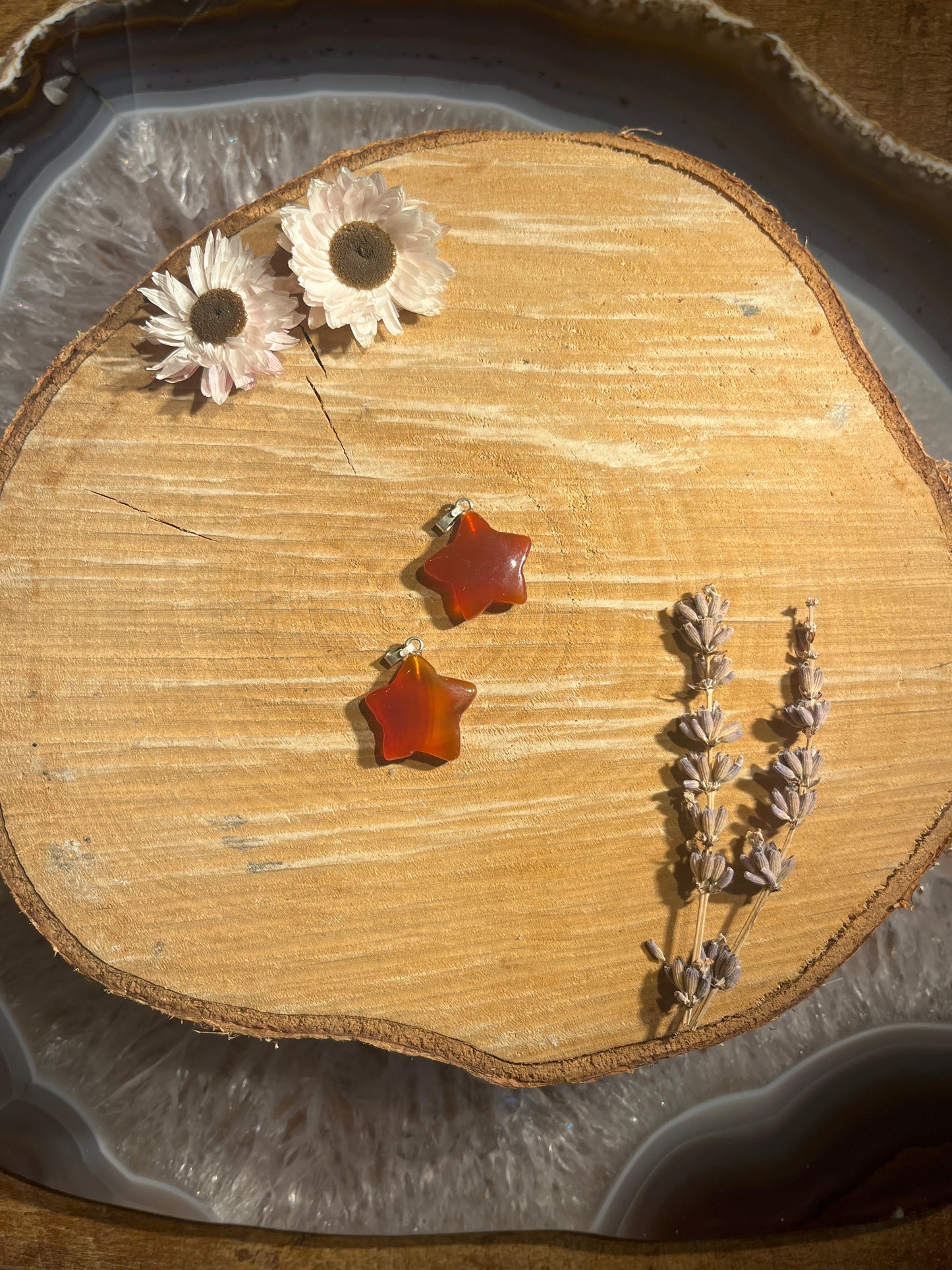 Carneool ster hanger