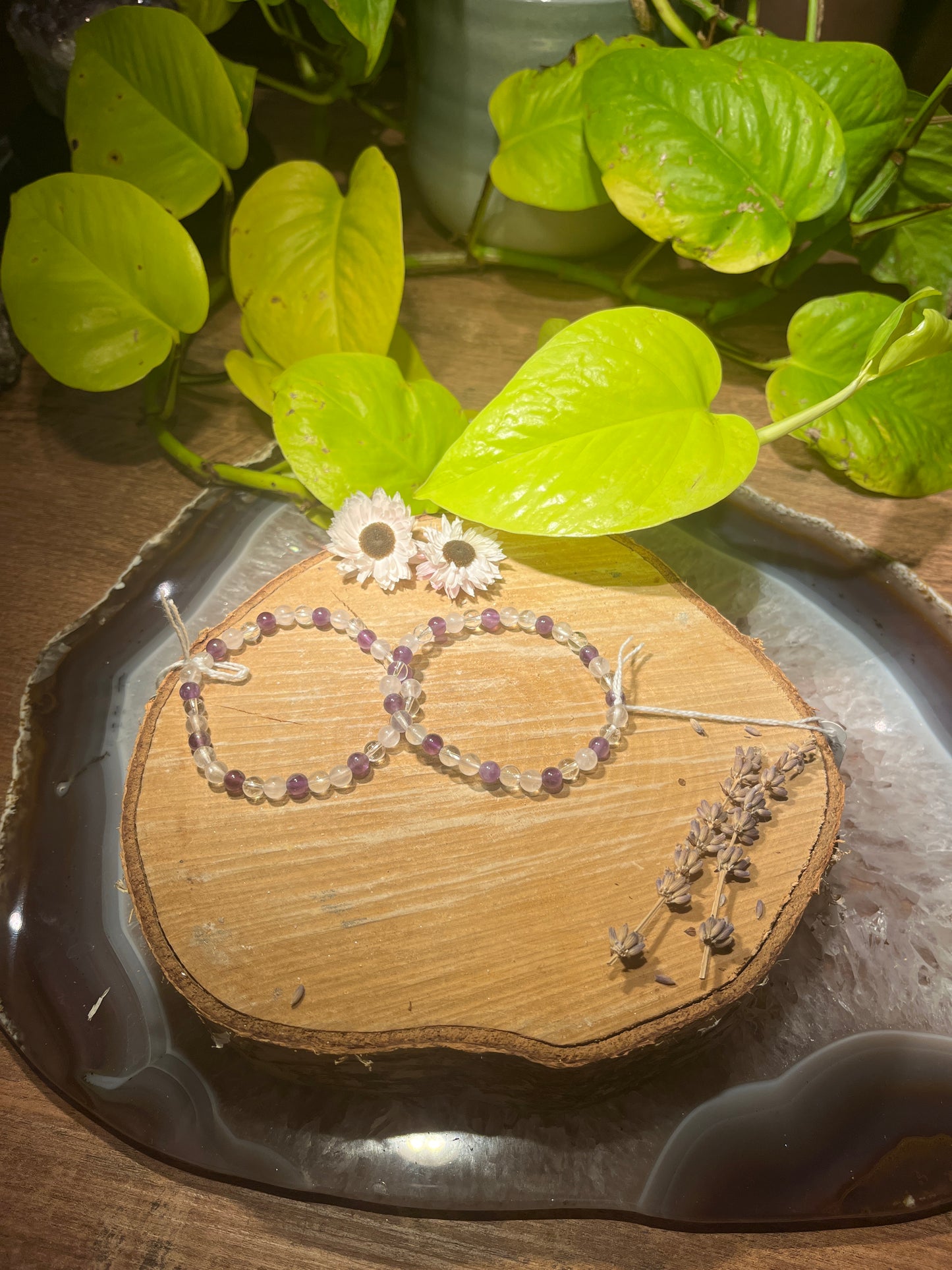 Gouden driehoek armband (6mm)