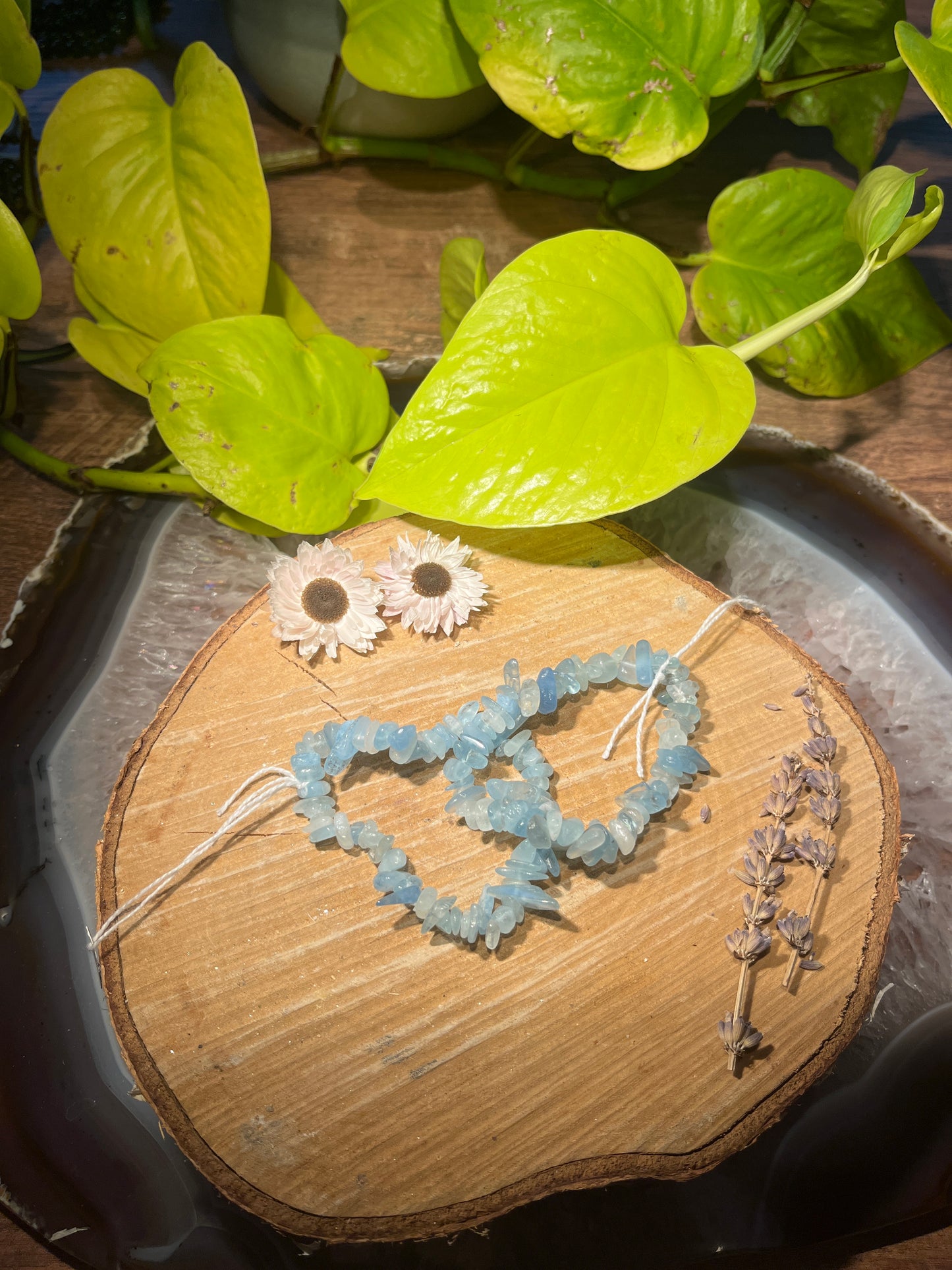 Aquamarijn splitarmband