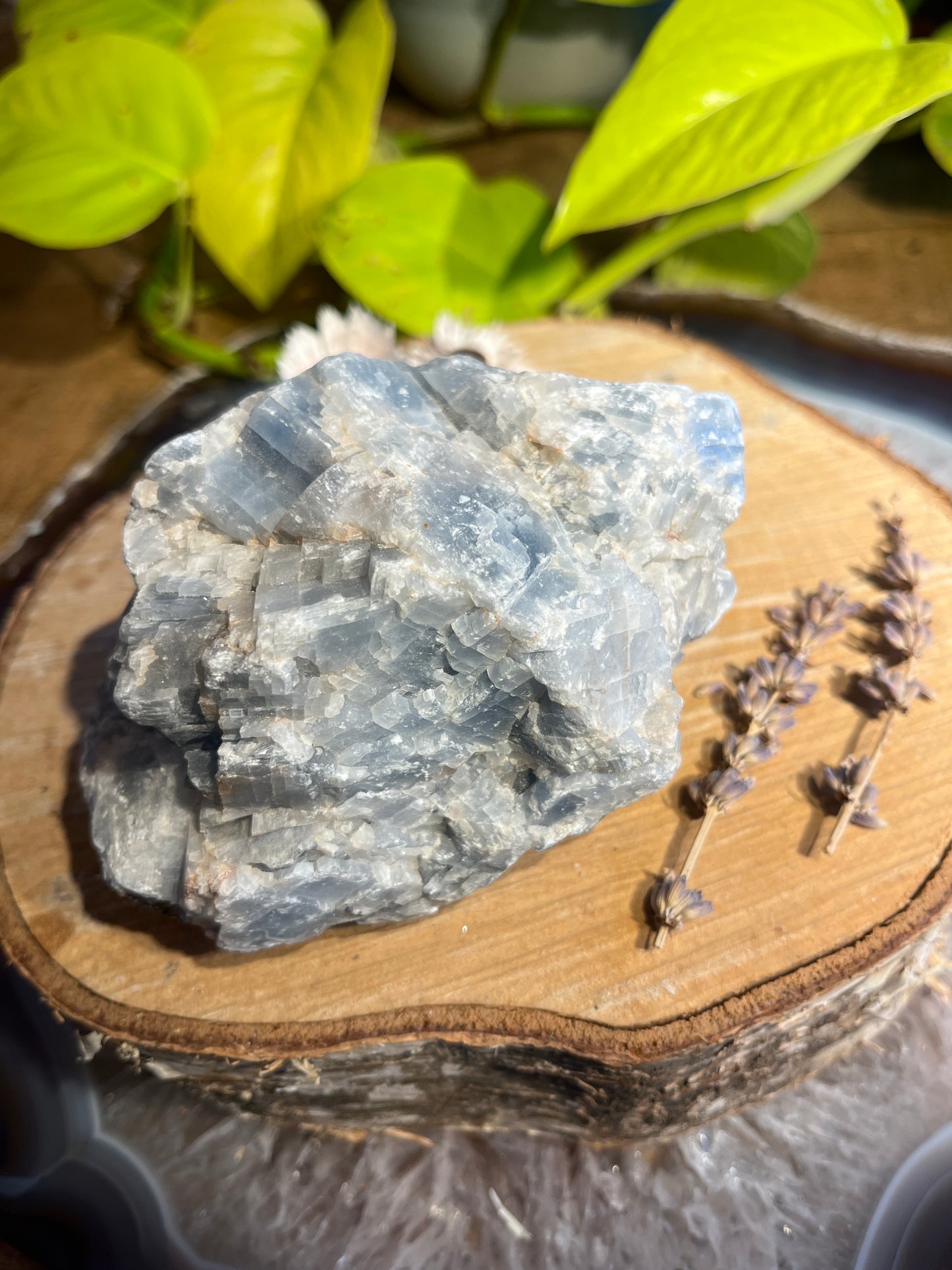 Blauwe calciet ruw 1