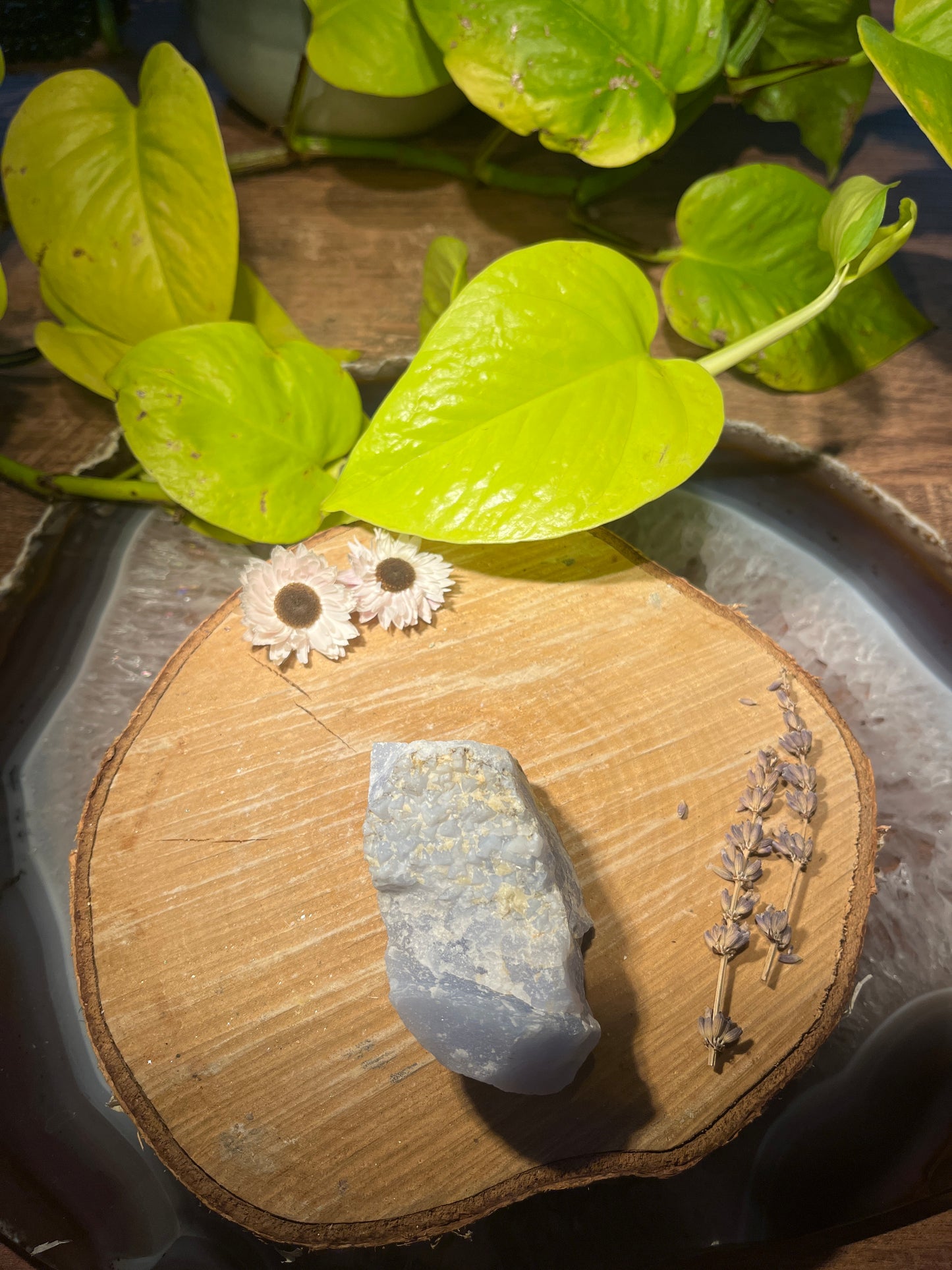 Blue lace agaat (chalcedoon) ruw 5