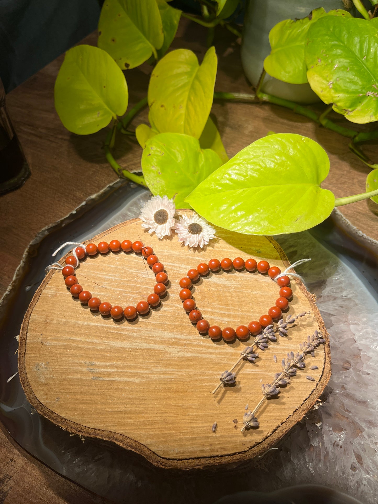 Rode jaspis armband (8mm)