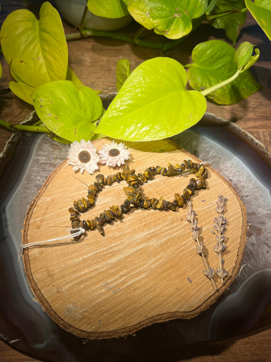 Tijgeroog splitarmband