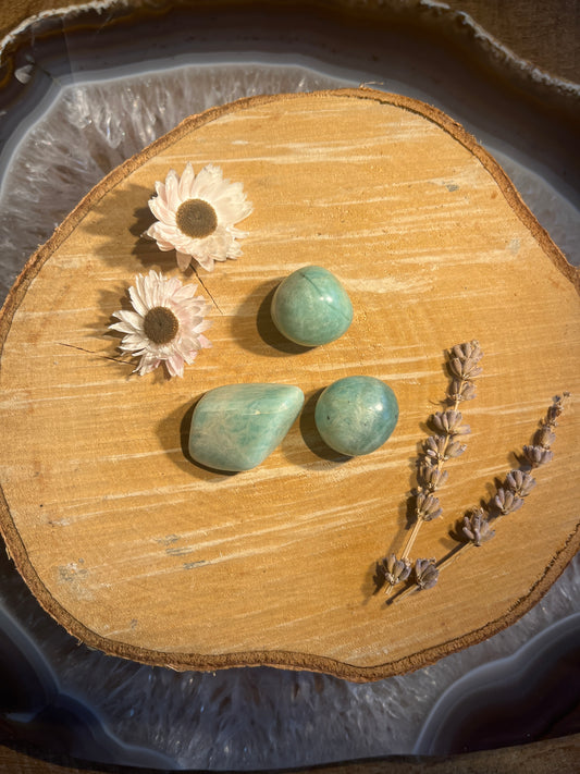 Amazoniet trommelsteen