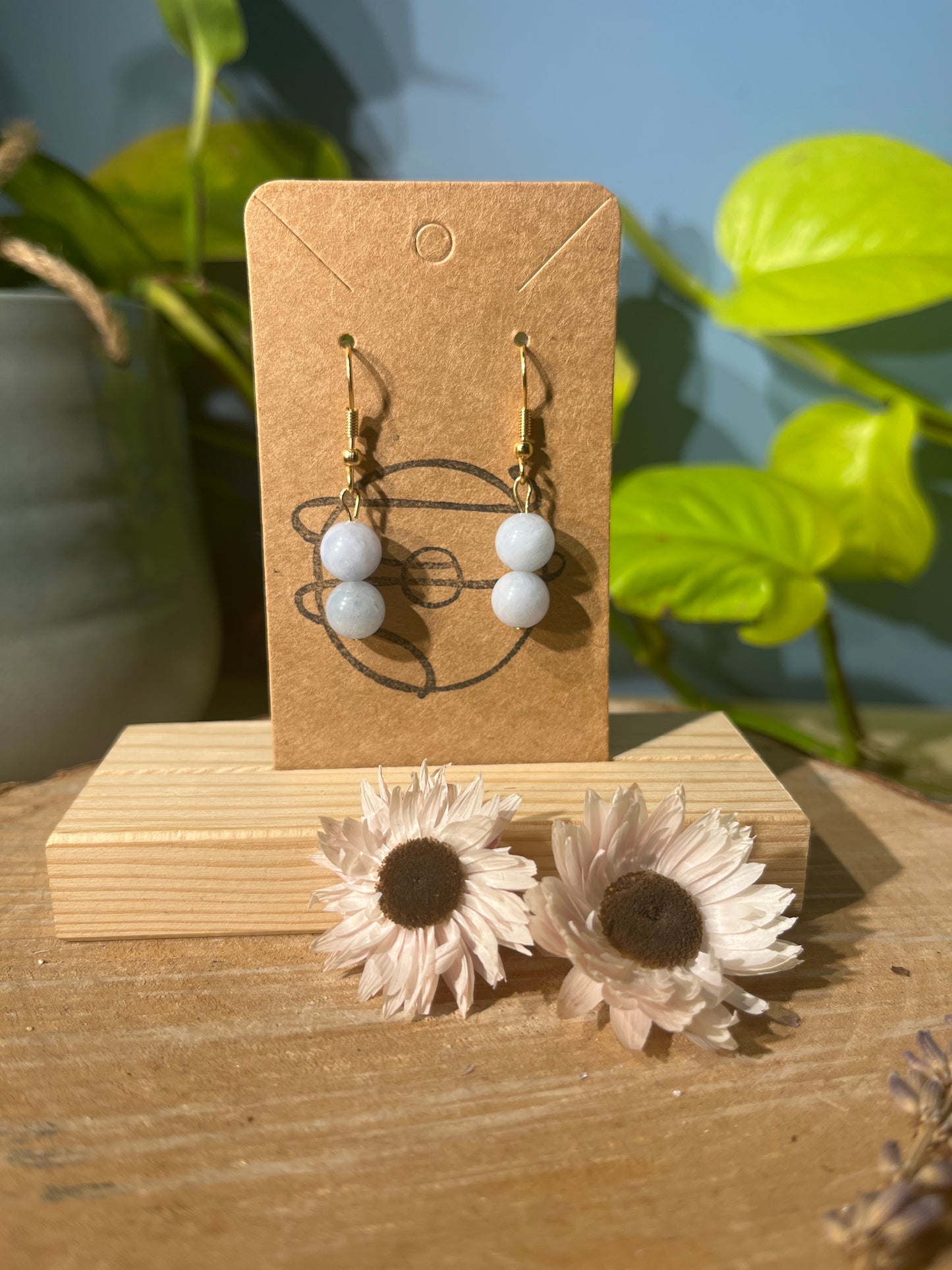 Aquamarijn oorbellen