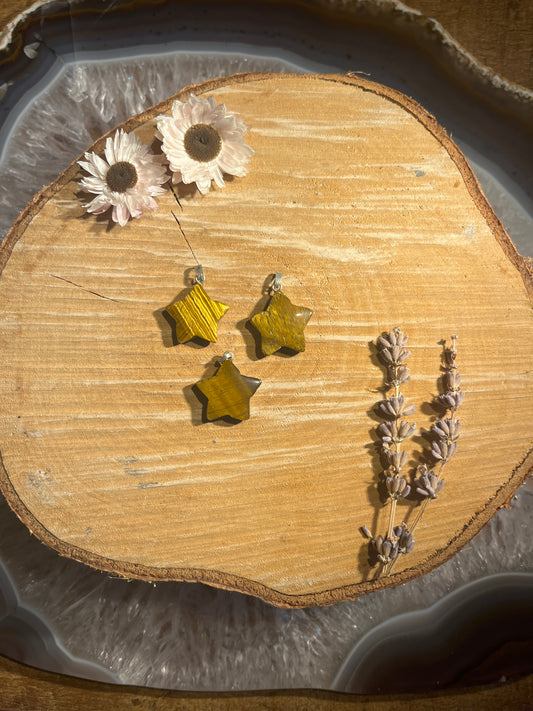 Tijgeroog ster hanger