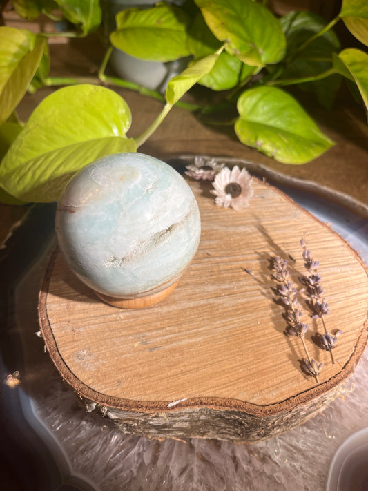 Caribbean blue calciet bol