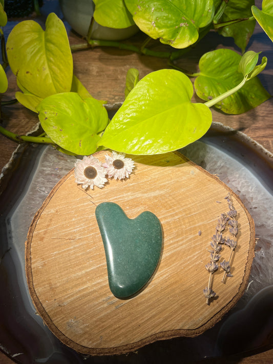 Gua sha groene aventurijn