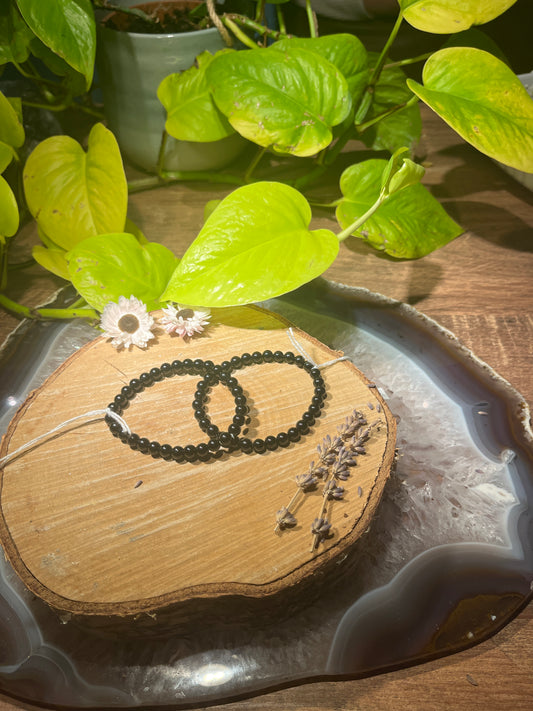 Zwarte toermalijn armband (6mm)