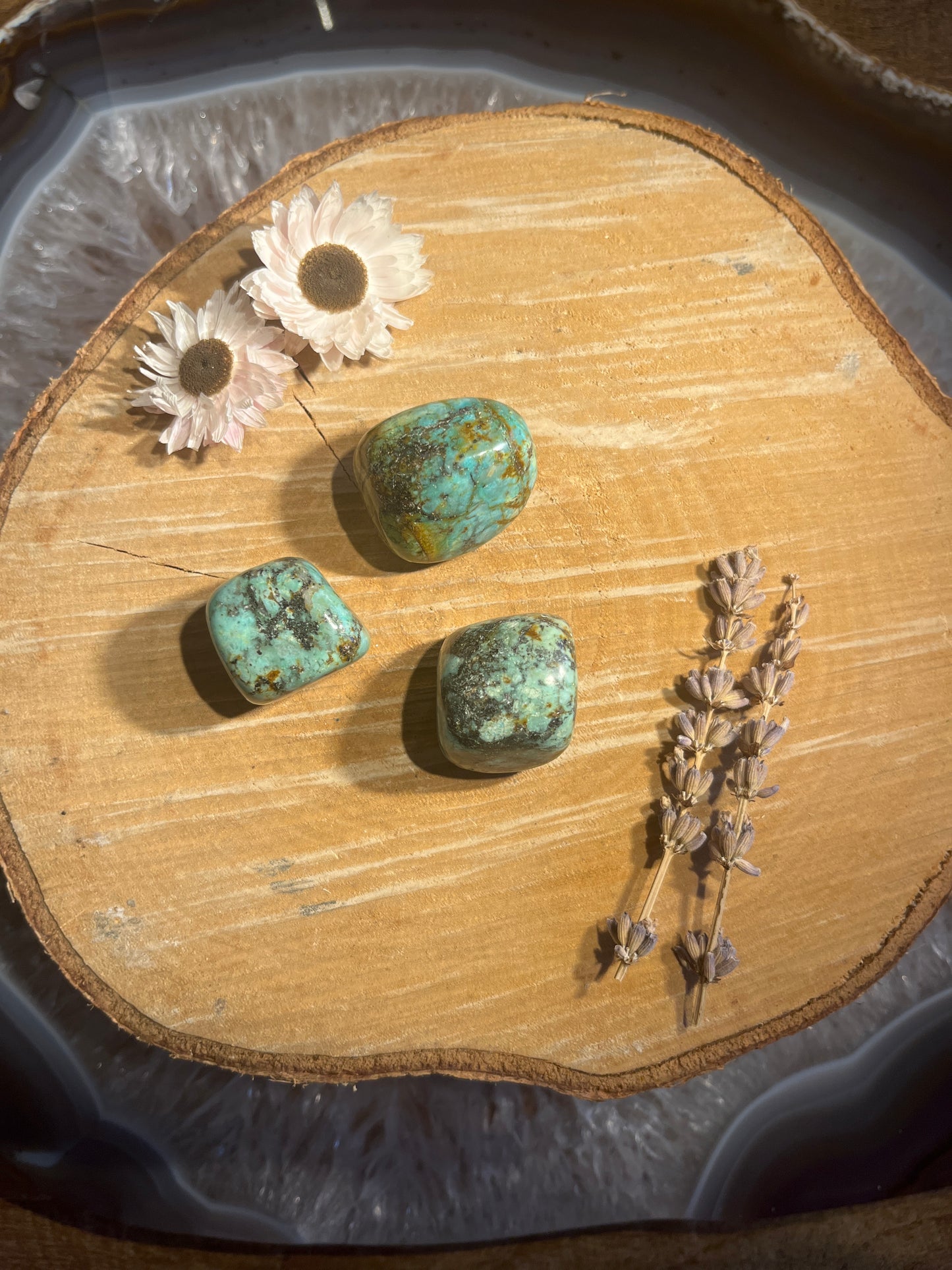 Turkoois trommelsteen