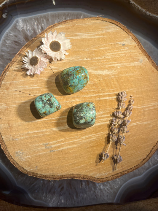 Turkoois trommelsteen