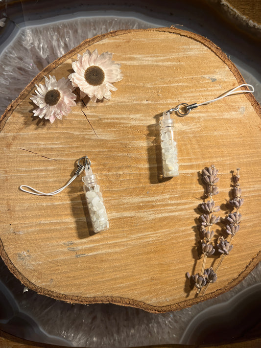 Witte maansteen geluksflesje