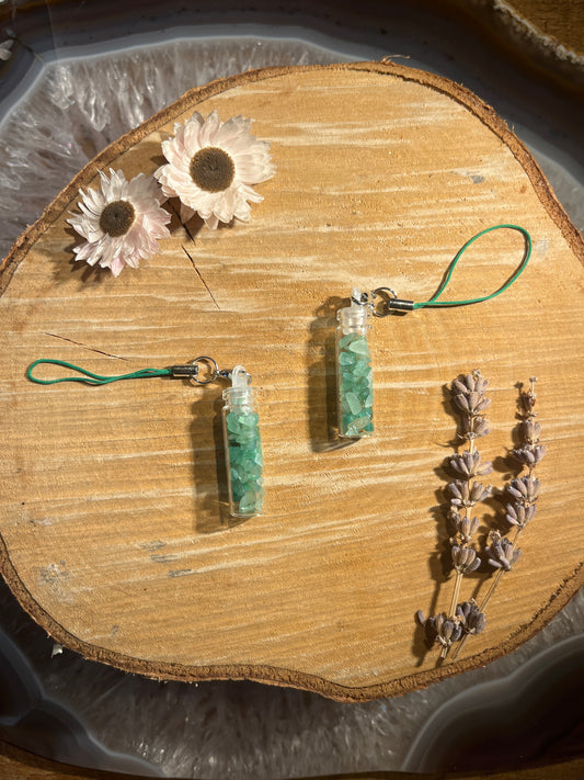 Groene aventurijn geluksflesje