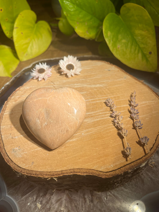 Roze maansteen hart 2