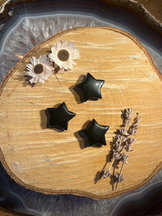 Zwarte obsidiaan maantje