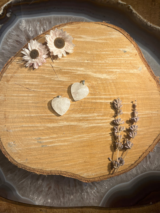 Bergkristal hart hanger