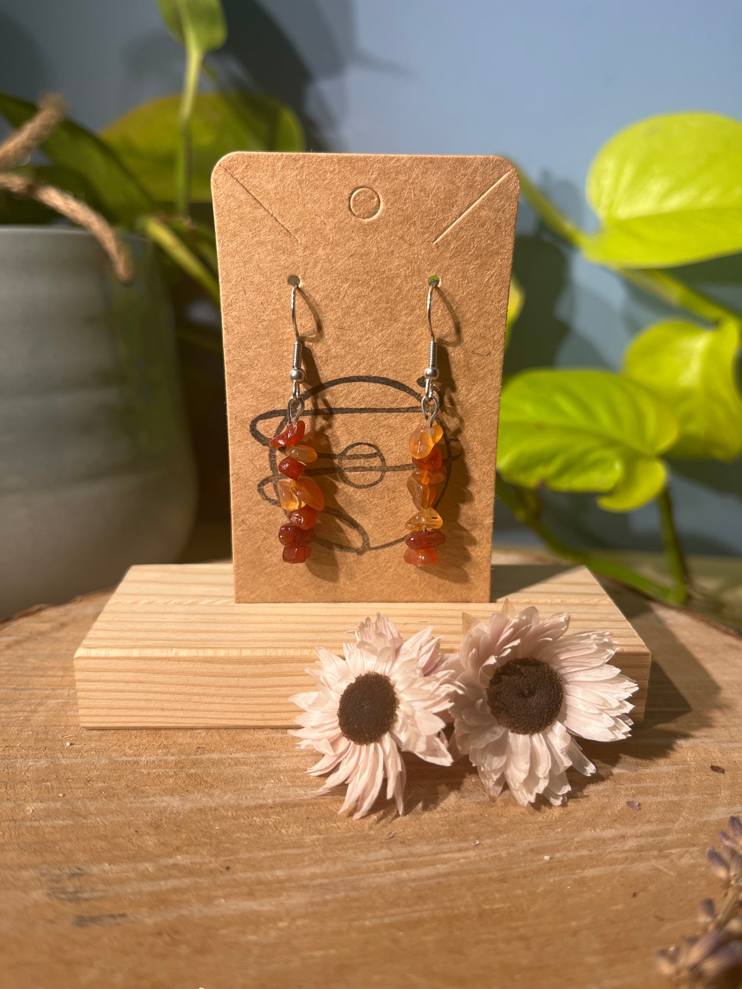 Carneool splitoorbellen