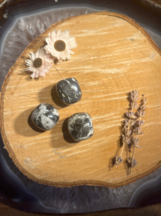 Zebra onyx trommelsteen