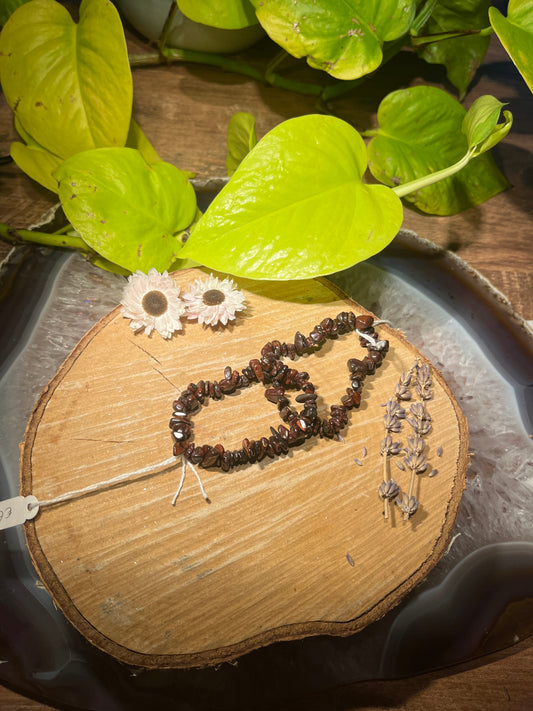 Kattenoog (rode tijgeroog) splitarmband