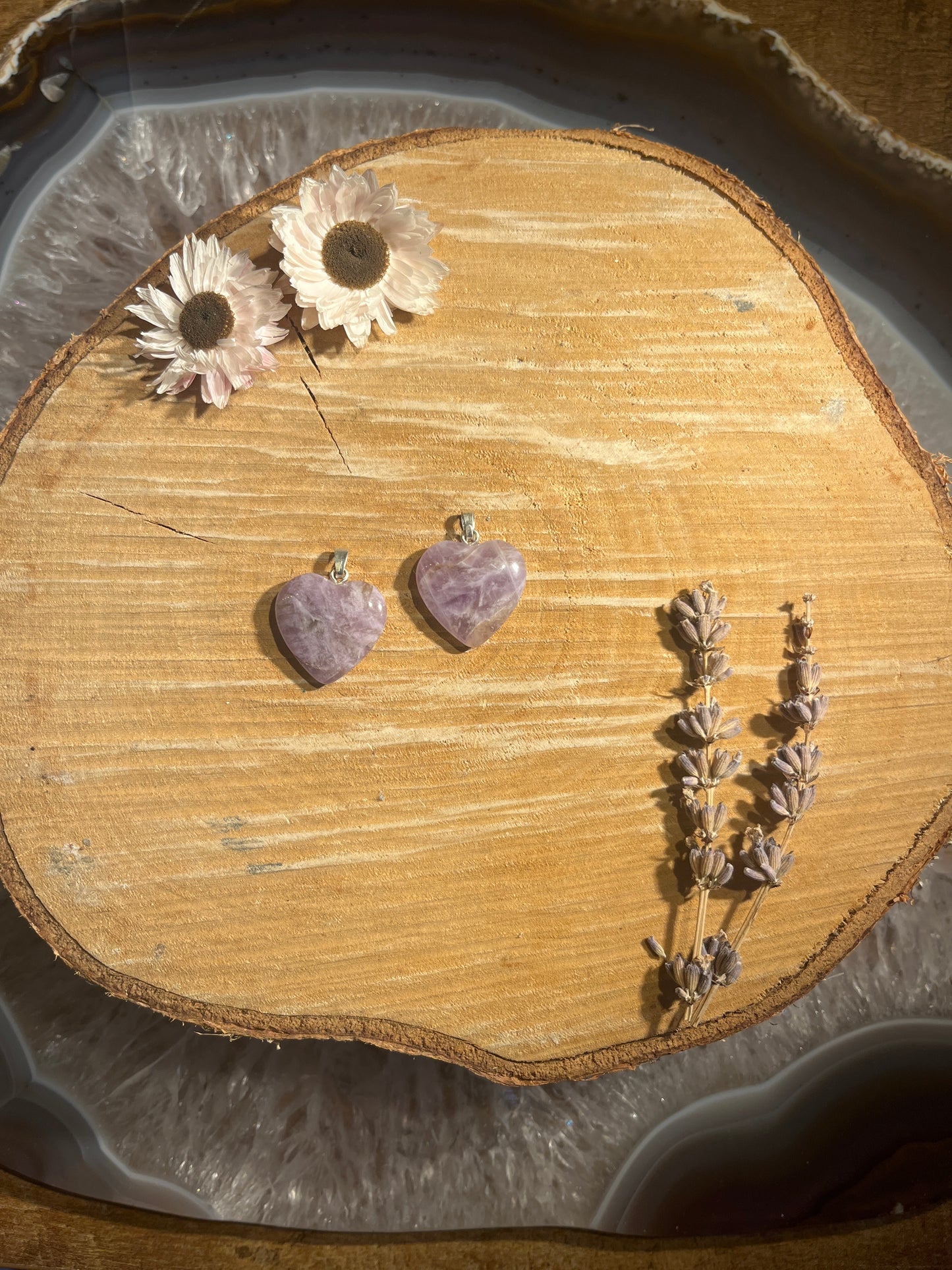 Amethist hart hanger