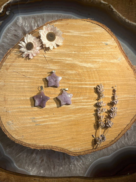 Amethist ster hanger